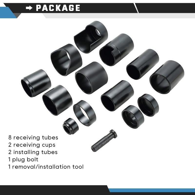 ATPEAM 14 Pcs Master Ball Joint Service Adapter Set Ball Joint Replacement and Installer Adapter Tool Compatible for GM and Dodge 2WD and 4WD Cars Trucks and SUVs - Image 2